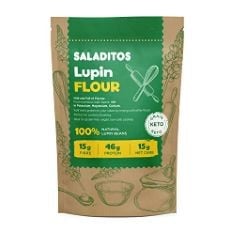 35 X SALADITOS LUPIN FLOUR - HIGH PROTEIN, LOW CARB & KETO FRIENDLY, VEGAN FLOUR ALTERNATIVE, 1X400GR BB: 11/24.