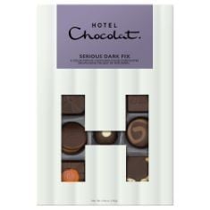 33 X HOTEL CHOCOLAT SERIOUS DARK FIX H-BOX 155G - 14-PIECE DARK CHOCOLATE BOX - SUITABLE FOR VEGETARIANS - CHOCOLATE GIFT FOR BIRTHDAY, THANK YOU, CONGRATULATIONS, ANNIVERSARY BB: 11/24.