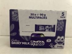 CADBURY DAIRY MILK FREDDO BB: 32/12/24 (30 X 90G MULTIPACKS 12 BOXES).