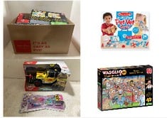 X12 ASSORTED TOYS AND GAMES TO INCLUDE WASGIJ ORIGINAL 44, SUMMER GAMES! 1000 PIECE JIGSAW PUZZLES FOR ADULTS - FUN, CHALLENGING & BRAINTEASING ADULTS JIGSAW PUZZLE - UNCOVER THE PUZZLE - 100% RECYCL