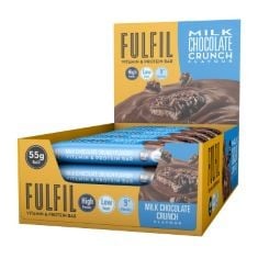 10 X FULFIL VITAMIN AND PROTEIN BARS (15 X 55 G BARS), MILK CHOCOLATE CRUNCH FLAVOUR, 20 G HIGH PROTEIN, 9 VITAMINS, LOW SUGAR BB: 19/09/2024.