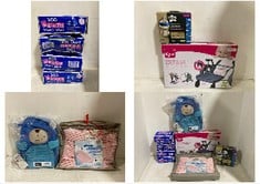 8 X ASSORTED KIDS ITEMS TO INCLUDE TIGEX STROLLER STEP ATTACHMENT.