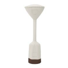 12 X BASICS STANDUP PATIO HEATER COVER, WHITE & BROWN.