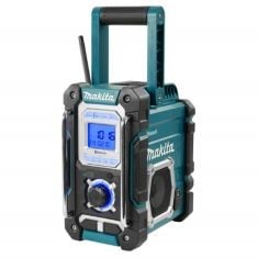 1 X MAKITA DMR108 SITE RADIO WITH BLUETOOTH AND MOBILE USB CHARGING SOCK - BLUE (4-PIECE).