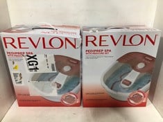 2 X REVLON PEDIPREP SPA WITH PEDICURE SET