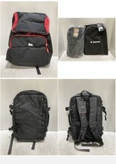 4 X ASSORTED BAGS TO INCLUDE SAMSONITE DUFFLE BAG 55/22 BLACK