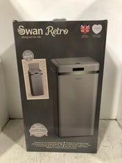 SWAN RETRO 45L SQUARE SENSOR BIN GREY