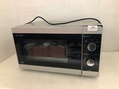 SHARP MANUAL MICROWAVE IN SILVER - MODEL NO.YC-MS01U-S - RRP £85