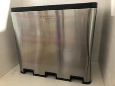 JOHN LEWIS 60L 3 SECTION RECYCLER POLISH STAINLESS STEEL RRP- £110