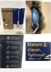 RUSSELL HOBBS STEAM & CLEAN LIGHTWEIGHT STEAM MOP TO INCLUDE RUSSELL HOBBS STEAM & CLEAN STEAM MOP MODEL NO-RHSM1001-G-AZ