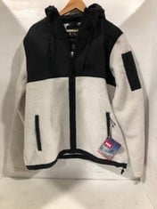 HELLY HANSEN PATROL PILE FLEECE JACKET BLACK/CREAM SIZE XL RRP- £140