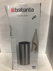 BRABANTIA TOUCH BIN 30 LITRE FRESH WHITE