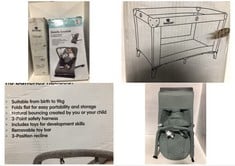 BABYDAN TRAVEL COT TO INCLUDE BABYLO GRAVITY BOUNCER