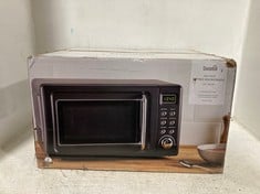 DUNELM MATT BLACK RETRO 20L 800W DIGITAL MICROWAVE