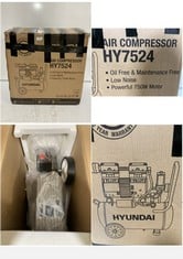 HYUNDAI HY7524 AIR COMPRESSOR OIL FREE 750W MOTOR RRP- £155