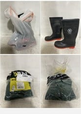 B SAFETY WELLINGTON BOOTS BLACK SIZE 7 TO INCLUDE ORN INTERNATIONAL EIDER MENS WORKWEAR PADDED BODYWARMER BOTTLE GREEN SIZE XS