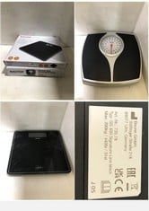 BEURER WELLBEING GS400 ELECTRONIC WEIGHING SCALES IN BLACK TO INCLUDE SALTER SPEED DIAL MECHANICAL SCALES