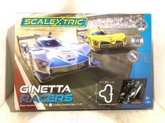 SCALEXTRIC GINETTA RACERS SILVER GINETTA G60-LT-P1 V YELLOW GINETTA G60-LT-P1 RACE TRACK RRP- £99.99