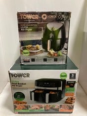 TOWER 9 LITRE DUAL BASKET AIR FRYER TO INCLUDE TOWER VORTX ROSE GOLD EDITION 4.3 LITRE AIR FRYER