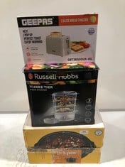 3 X ASSORTED KITCHEN ITEMS TO INCLUDE RUSSELL HOBBS THREE TIER FOOD STEAMER