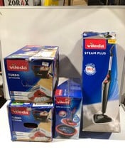 4 X ASSORTED VILEDA CLEANING ITEMS TO INCLUDE SPIN & CLEAN MOP