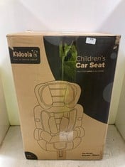 KIDOOLA CHILDRENS CAR SEAT WITH ADJUSTABLE STRAPS