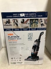 VAX PLATINUM POWER MAX PET-DESIGN CARPET WASHER MODEL NO-CDCW-PMXP RRP- £279.99