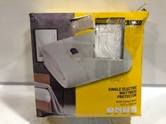 ZANUSSI SINGLE ELECTRIC MATTRESS PROTECTOR WITH FITTED SKIRT