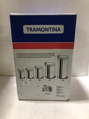 TRAMONTINA BRASIL 20L PEDAL WASTE BIN STAINLESS STEEL