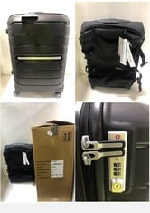 SAMSONITE FLUX TRAVEL CASE BLACK HARDSHELL MEDIUM/LARGE SPINNER TO INCLUDE EASTPAK 2-WHEELER TRAVEL HOLDALL TROLLEY BLACK FABRIC SMALL