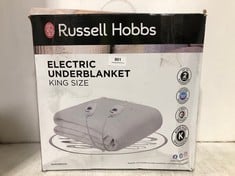 RUSSELL HOBBS ELECTRIC UNDER BLANKET KING SIZE MODEL NO-RHEKB6003