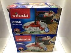 2 X VILEDA TURBO 2-IN-1 MICROFIBRE SETS