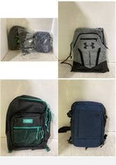 3 X ASSORTED BAGS TO INCLUDE EASTPAK PINNACLE 38L BACKPACK BLACK/GREEN