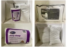 4 X ASSORTED BEDDING TO INCLUDE SILENTNIGHT DEEP SLEEP KING SIZE MATTRESS TOPPER