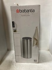 BRABANTIA NEWLCON PEDAL BIN 30L SOFT BEIGE TO INCLUDE BRABANTIA TOUCH BIN 30L MATT BLACK WITH MATT STEEL FINGERPRINT PROOF LID