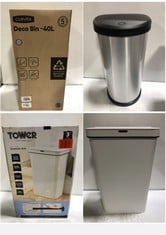 TOWER 50 LITRE SENSOR BIN TO INCLUDE CURVER DECO BIN - 40L