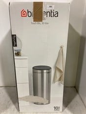 BRABANTIA TOUCH BIN 30 LITRE FINGERPRINT PROOF MATT STEEL