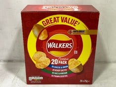 APPROX 96 X WALKERS CLASSIC FLAVOUR PACK 20 X 25G - BBE: 07/2024 (ZONE 2)