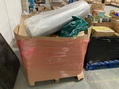 PALLET OF ASSORTED ITEMS TO INCLUDE BASICS 1'' DOUBLE CURTAIN ROD WITH CAP FINALS (ZONE 2)