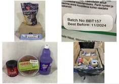 PALLET OF ASSORTED ITEMS TO INCLUDE VALEGRO BLUEBERRY AND BANANA HORSE TREATS 1KG - BBE: 11/2024 (ZONE 2)