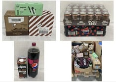 PALLET OF ASSORTED DRINKS TO INCLUDE PEPSI MAX CHERRY FLAVOUR 24 X 330ML CANS TO INCLUDE ALPRO PLANT PROTEIN CHOCOLATE FLAVOUR DRINK 1L - BBE: 10/2024 (ZONE 2) (COLLECTION ONLY)