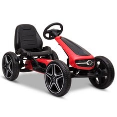 MERCEDES-BENZ LICENSED ONE SEATER CHILDRENS GO KART IN RED - ITEM NO. XMX610 - AGE RANGE 3-8YRS - RRP £170 (ZONE 1) (COLLECTION ONLY)