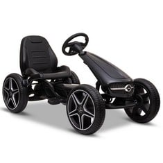 MERCEDES-BENZ LICENSED ONE SEATER CHILDRENS GO KART IN BLACK - ITEM NO. XMX610 - AGE RANGE 3-8YRS - RRP £170 (ZONE 1) (COLLECTION ONLY)