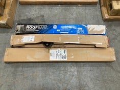 3 X ASSORTED ITEMS TO INCLUDE SUMMIT UNIVERSAL ALUMINIUM INTEGRATED ROOF BARS (ZONE 2)