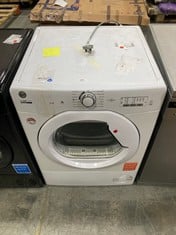 HOOVER H-DRY 100 FREESTANDING CONDENSER TUMBLE DRYER IN WHITE - MODEL NO. HLEC8LG-80 - RRP £320 (ZONE 2)