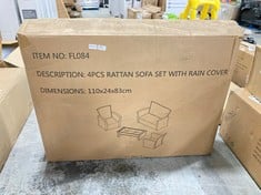 4PCS RATTAN SOFA SET - ITEM NO. FL084 (BOX 1/2, PART ONLY) (ZONE 3)