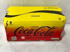 PALLET OF APPROX 155 X COCA-COLA ZERO LEMON FLAVOUR 8 X 330ML CANS - BBE: 11/2024 (ZONE 3) (COLLECTION ONLY)