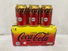 PALLET OF APPROX 149 X COCA-COLA ZERO LEMON FLAVOUR 8 X 330ML CANS - BBE: 11/2024 (ZONE 3) (COLLECTION ONLY)