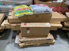 PALLET OF ASSORTED FURNITURE / PARTS TO INCLUDE DOMINO TRIPLE SLEEPER BED FRAME IN LIGHT GREY (BOX 4/4, PART ONLY) (ZONE 4)