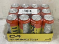 PALLET OF APPROX 18 X C4 PERFORMANCE ENERGY DRINK ORANGE SLICE FLAVOUR 12 X 500ML - BBE: 12/2024 (ZONE 4) (COLLECTION ONLY)